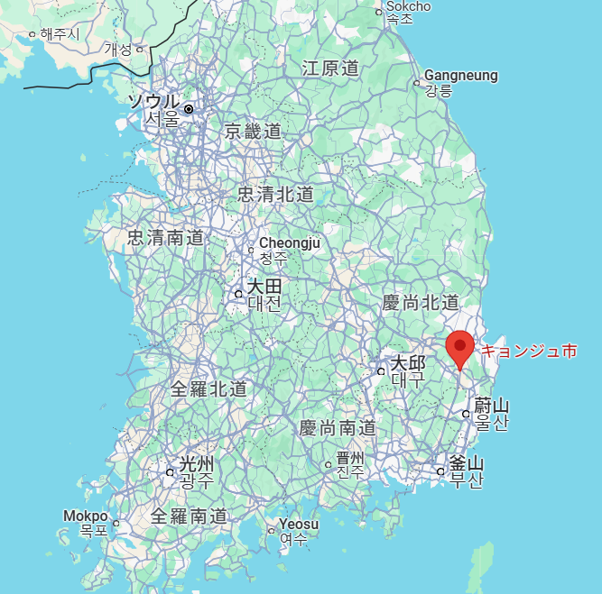 韓国慶州市【Googleマップ】
