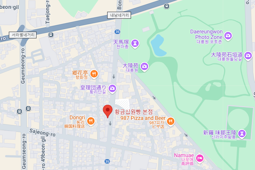 慶州10ウォンパン本店【Googleマップ】